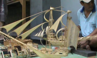 Penghuni Lapas Buat Kerajinan Miniatur Becak dan Kapal