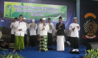 Shalawat Berkumandang saat Peringatan Maulid Nabi Di Rutan Trenggalek