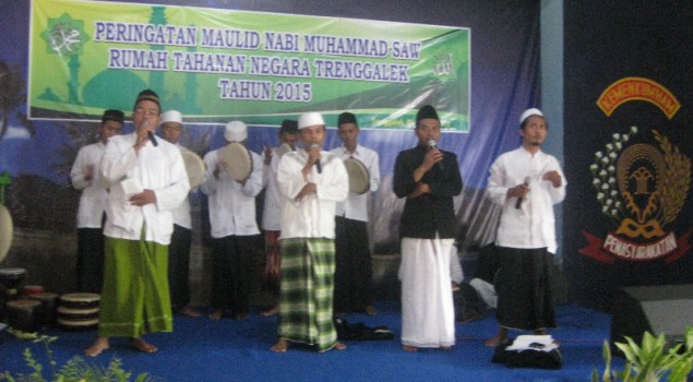 Shalawat Berkumandang saat Peringatan Maulid Nabi Di Rutan Trenggalek