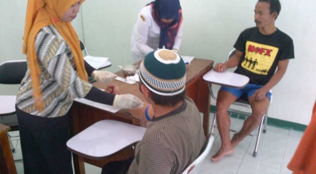 WBP Lapas Pontianak Lakukan VCT Rutin