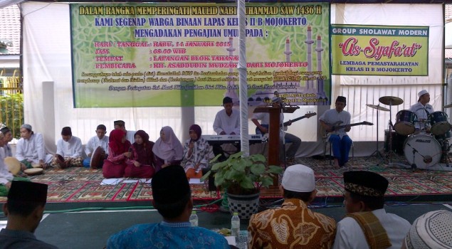 Grup Shalawat Binaan Lapas Mojokerto Meriahkan Peringatan Maulid Nabi
