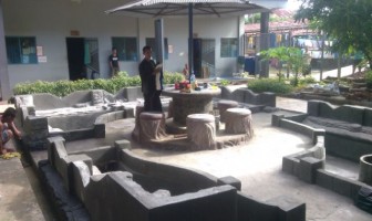 Lapas Narkotika Sungguminasa Bangun Gazebo dan Kolam Ikan