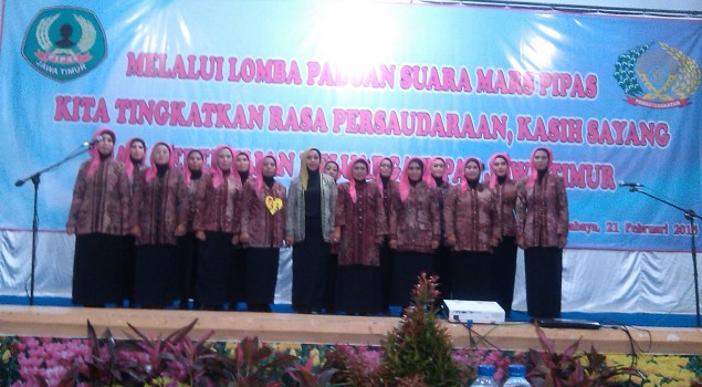 Paduan Suara PIPAS Lapas Madiun Meriahkan Lomba Mars PIPAS