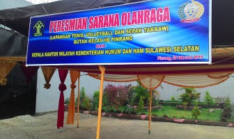 Persiapan Peresmian Sarana Olahraga Rutan Pinrang Sudah Final