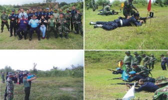 Petugas Rutan Cirebon Gelar Latihan Menembak Bersama Anggota Kodim