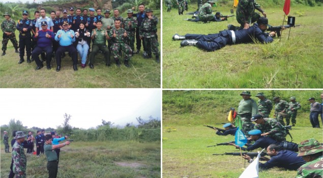 Petugas Rutan Cirebon Gelar Latihan Menembak Bersama Anggota Kodim