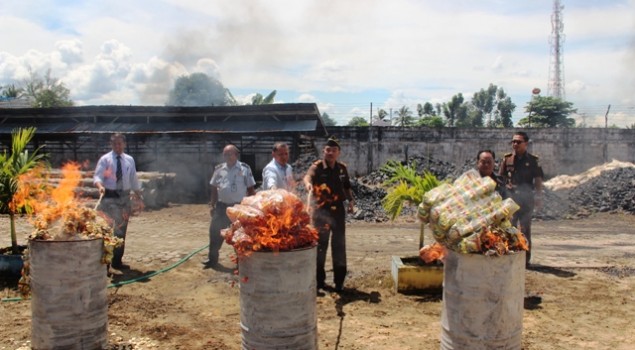 Rupbasan Banjarmasin Musnahkan Basan Dan Baran Yang Telah Inkracth