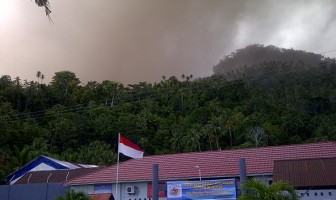 Lapas Ulu Siau Terkena Dampak Letusan Gunung Karangetang