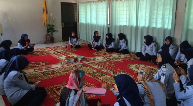 Selama Ramadhan, Apel Lapas Wanita Palembang Diganti Kultum