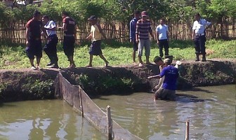 WBP Asimilasi Lapas Dompu Sukses Panen Ikan