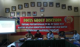 Pembukaan Focus Group Discusion oleh Kakanwil Banten