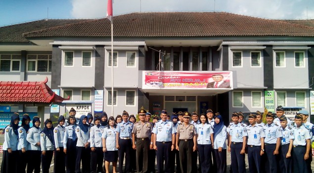 Apel Bersama Jajaran Rutan Bantul Dengan Kasat Binmas Polres Bantul