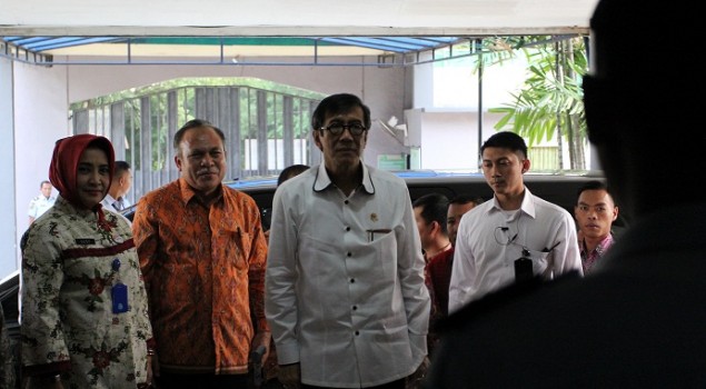 Marawis WBP Sambut Menkumham di Lapas Wanita Tangerang
