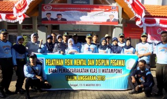 Dua Hari Penuh, Pegawai Bapas Watampone Dilatih Fisik & Disiplin