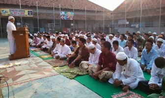 Ratusan WBP dan Petugas Rutan Pakalongan Khusyuk Rayakan Idul Adha