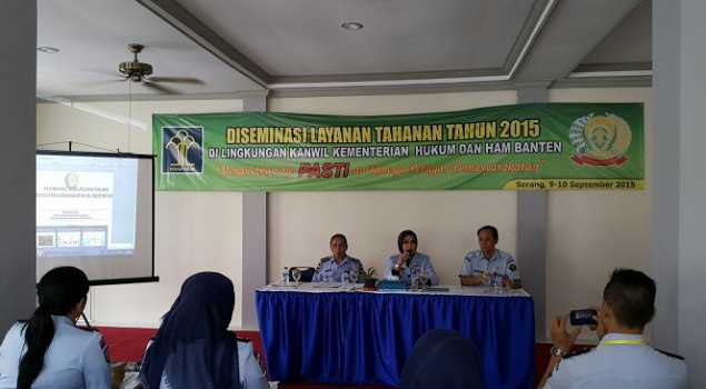 Peserta Diseminasi Layanan Tahanan Dapat Support dari Kakanwil Banten