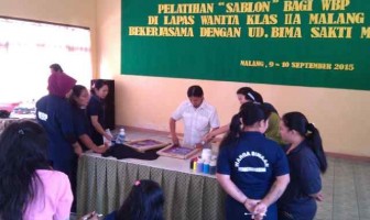 Selama Dua Hari, WBP Lapas Wanita Malang Latihan Menyablon