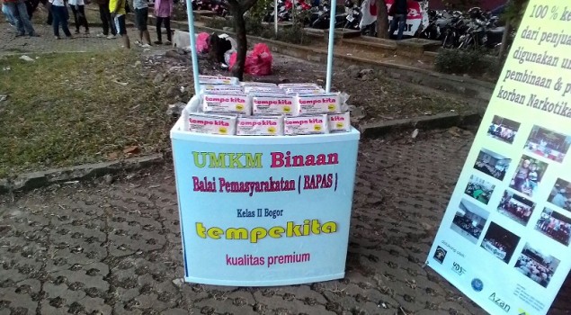 Ada Tempe Produksi Klien Bapas di Car Free Day Bogor