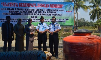 Masyarakat Sulit Air, Lapas dan Bapas Watampone Bangun Sumur Bor
