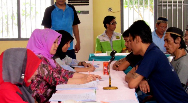 Lapas Kelas I Palembang Melaksanakan Mobile VCT