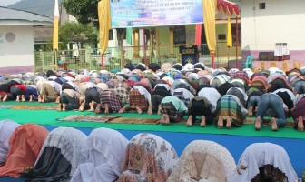 Petugas dan WBP Lapas Sibolga Shalat Istisqa Berjamaah