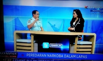 Kalapas Narkotika Sungguminasa Jadi Narasumber Berita Sore Kompas TV