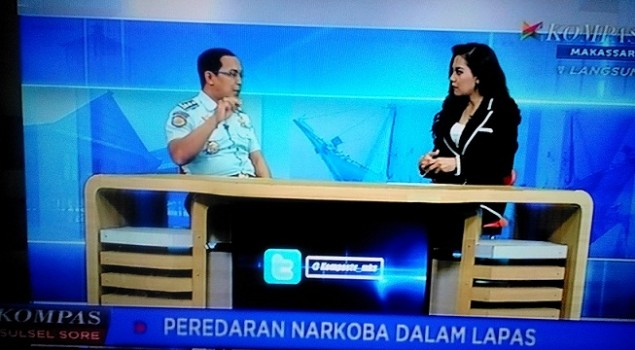 Kalapas Narkotika Sungguminasa Jadi Narasumber Berita Sore Kompas TV