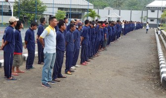 WBP Teroris di Lapas Pasir Putih Ikuti Apel Kebhinekaan