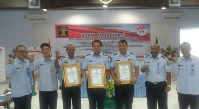 Lapas Serui Terima Penghargaan dari KPPN Serui & Kanwil Papua