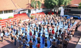Seperti Inilah Pembinaan Fisik Penghuni Rutan Surabaya