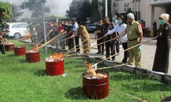 Rupbasan dan Kejaksaan Negeri Palembang Musnahkan Barang Bukti