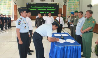 Petugas dan WBP Lapas Bogor Tandatangani Pakta Integritas “Perang Terhadap Narkobaâ€