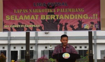 Sambut Hari Bhakti PAS, Lapas Narkotika Palembang Gelar Liga Futsal WBP