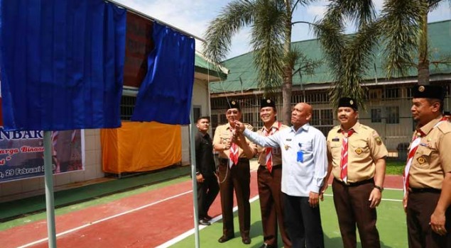 Wow... Di Lapas Pekanbaru Kini Ada Gugus Pramuka