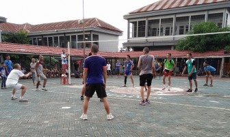Uji Tanding Tim Voli Lapas Narkotika Sungguminasa Matangkan Persiapan Tim