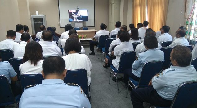 Jajaran Divpas Maluku Semangat Ikuti Kuliah Umum Menkumham via Teleconference