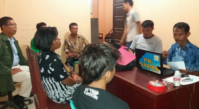 PK Bapas Pekanbaru Dampingi ABH di Polsek Kandis