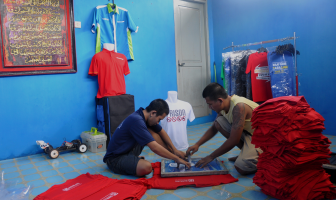 Hasil Produksi Sablon Lapas Banjar Saingi Distro Nasional