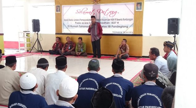 Dirjen PAS Shalat Ashar Bersama WBP Rutan Pandeglang