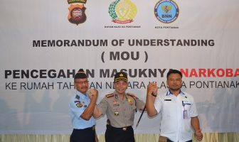 Rutan, Polres, dan BNN Kota Pontianak Sepakati MoU Pencegahan Narkoba