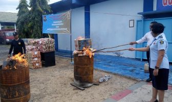 Rupbasan Banjarmasin Bantu Musnahkan Barang Titipan Polda Kalsel