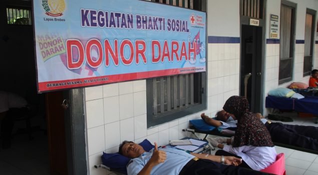 Peringati Hari Dharma Karyadika, Lapas Berebes Laksanakan Kegiatan Donor Darah