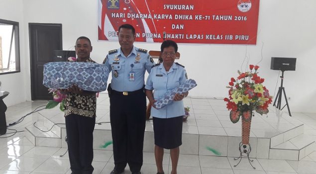 Pelepasan Pegawai Lapas Piru Turut Dihadiri Purnabhakti Lapas