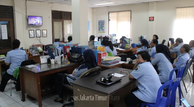 Pegawai Bapas Jakarta-Timur Utara Ikuti Teleconference Saber Pungli