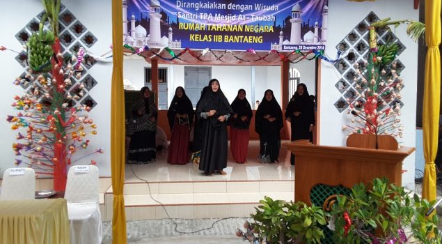 Santri TPA Rutan Bantaeng Diwisuda Saat Peringatan Maulid Nabi