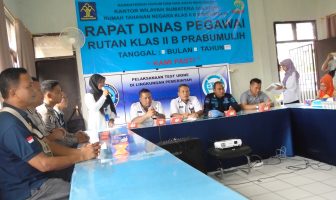 Rutan Prabumulih Tuan Rumah Monev & Tes Urin P4GN Kota Prabumulih