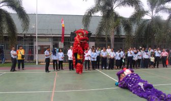 Aksi Barongsai Meriahkan Imlek di Lapas Pekanbaru