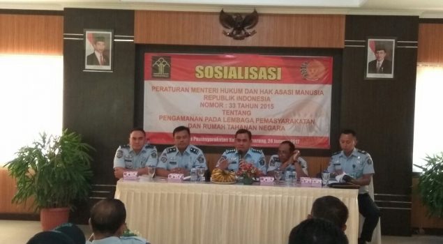 Kalapas Semarang Sosialisasikan Permenkumham Nomor 33 Tahun 2015