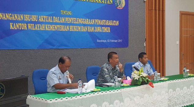 Kanwil Hukum dan HAM Jatim Gelar Rapat Kerja Teknis Pemasyarakatan