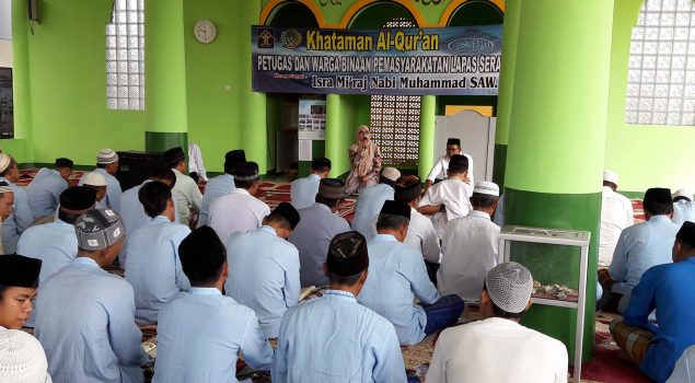 Khataman & Hafiz Al Quran Isi Isra Mi'raj di Lapas Serang